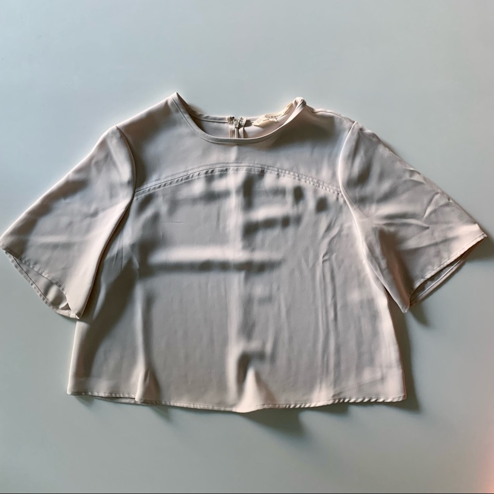 Rachel Roy cropped short sleeve boxy blouse